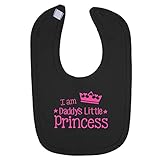 (フロソ) FLOSO 赤ちゃん・ベビー用 I Am Daddys Little Princess(私はパパの小さなプリンセス)プリント ベルクロビブ スタイ (ワンサイズ) (ブラック)