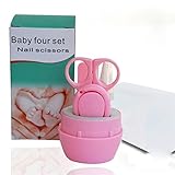 Sawors新生児 爪切りハサミセット 使いやすい 可愛い 指がかりのあるハンドルで安定して切れます 0-5歳子供用人気の爪切りはさみセット
