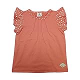 【SiShuNon/SKAPE】水玉フリル袖タックTシャツ エスケープ 女の子 水玉 ドット フリル 袖 タック 半袖Tシャツ 110 5 ピンク