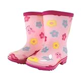 ホットビスケッツ(mikihouse) 働く車＆お花☆レインブーツ（長靴） 16cm ピンク（08）