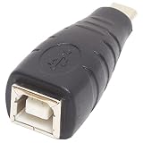 オーディオファン USB Bタイプ ⇔ マイクロBタイプ 変換コネクタ microUSB (オス) - USB-B (メス) 変換 USB2.0