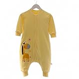 エルフ ベビー(Fairy Baby)ベビーロンパース 長袖前開きカバーオール 肌着 80cm イエロー