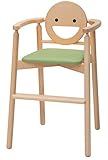 超カワイイ！まあるいスマイルマークのチャイルドチェア(ライトグリーン)安心の日本製で業務用途にも対応