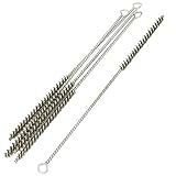 uxcell　ワイヤチューブブラシ　ステンレス鋼　　チューブ　クリーニング　ブラシ　工業用　 スペアパーツ　10mm直径　5本入り