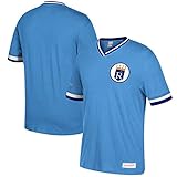 Kansas City Royals MLBメンズOvertime WinヴィンテージVネックTシャツ M ブルー