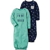 Carter's(カーターズ) 2パックベビーソフトスリーパーガウン ブルー スリープウェア One Size【並行輸入】