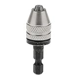 ノーブランド品　1/4インチ　キーレスドリルチャック　六角シャンク　アダプタ　コンバータ　0.3-3.4mm　クイックチェンジ