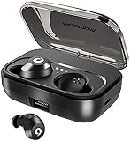 ワイヤレスイヤホン Bluetooth Pasonomi True ワイヤレス Bluetooth 5.0 ヘッドフォン Hi-Fi サウンド Bluetooth ヘッドセット デュアルマイク ワイヤレスイヤホン IPX7 防水 2200mAH 充電ケース付き