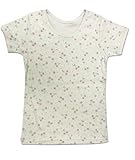 【日本製】女児オーガニック半袖Ｔシャツ（水玉チェリー柄） (100)