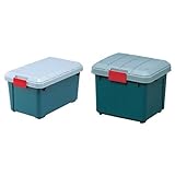 『 ボックス RVBOX 600 グレー/ダークグリーン 幅61.5×奥行37.5×高さ33cm』と『 ボックス RVBOX 400 グレー/ダークグリーン 幅42×奥行37.5×高さ33cm』のセッ