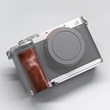 【Iborrys】 対応 Sony ソニー A7C Mark II A7C2 ILCE-7CM2 A7CR カメラ専用L型プレート · レトロな高級な実木ハンドル · Arca標準仕様 (赤檀の木B)