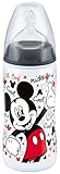 NUK First Choice Disney 300 ml Bottle with Silicone Teat (Black/Size 2)