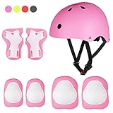 LAMONKE 子供ヘルメット セット 自転車 ヘルメット プロテクター セット キッズプロテクターセット スケートボード用膝パッド サイズ