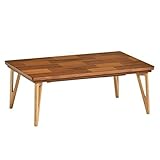 NICHIBI WOOD WORKS MojoDeltaTeak 120 カジュアルなテイストのデザインこたつ ユニークな三角形脚 ローテーブルとしても◎ 国産ナラ材使用 国産品