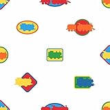 York Wallcoverings ZB3285SMP Boys Will Be Boys II Thomas Icons 8-Inch x 10-Inch Memo Sample Wallpape