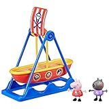 ペッパピッグ ペッパの海賊乗りプレイセット 揺れる海賊船とフィギュア2体付き 幼稚園のボートのおもちゃ キッズギフト 対象年齢3歳以上。