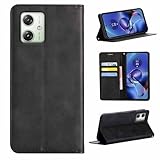 Moto G64 5G / G64Y 5G ケース 手帳型 moto g64 5G 用のカバー 財布型 肌感レザー アクオス moto 用の 携帯ケース レザー 財布型 全面保護 耐衝撃 内蔵カード枚カード収納 スタンド機能 スマホケース 着脱しやすく PCduoduo (ブラック, Moto G64 5G / G64Y 5G)