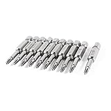 uxcell ドライバドライバービット　10個いり　磁気　6.35mm×50mm　トルクスT10パワー