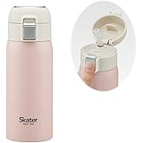 スケーター(Skater) ストロー マグボトル くすみピンク 350ml 保温 保冷 ステンレス 水筒 ワンタッチオープン STOT3ST-A