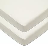 American Baby Company Twin Pack 100% Organic Cotton Interlock Fitted Crib Sheet, Natural by American