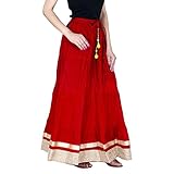 Cotton Party Wear Golden lace work long Skirt