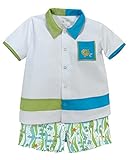 Stephan Baby Go Fish Bowling Shirt and Fishie Print Diaper Cover, 6-12 Months by Stephan Baby