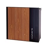 ポスト 郵便受け 郵便ポスト ヴァリオ ネオ ウッディ 縦貼り 壁掛けタイプ(錠無し) ブラック/唐茶