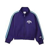 [チャンピオン] スウェット キッズ 長袖 ストレッチ LooseFit 刺繍 ワンポイントロゴ ジップジャケット ガールズカジュアル CK-A016 ディープパープル 130