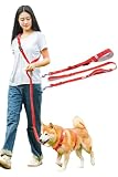 [LaLUCA GOODS] 犬 ショルダーリード 小型犬 中型犬 大型犬 アドバンスモア 01モデル ハンズフリー レッド Bセット Mサイズ