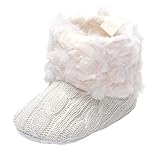 Annnowl Baby Girls Knit Soft Fur Winter Warm Snow Boots Crib Shoes 0-6 Months by Annnowl