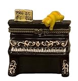 ★人気の小物入れ★ポタリー ミニ ケース （いたずら猫とピアノ）♪