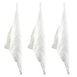 Jessiebaby Natural Antibacterial Muslin Cotton Baby Bath Towels - 10x10 inches - (White) by JessieBa