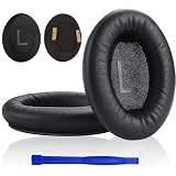 GONSIFACHAイヤーパッド イヤークッション互換 Bose QuietComfort 45 (QC45)パッド 耳当て 耳パッド ソフトレザー ノイズアイソレーション 高密度フォーム PUレザー (黒)