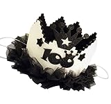 パーティーパーク 【人気商品】ベビー キッズ 1歳 3歳 100日 記念日 誕生日 バースデー ミニフェルト 王冠 ヘアーアクセサリー ヘアバンド男女兼用 写真 撮影 カラー (ホワイト ゴールド ブ