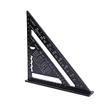 AUTOTOOLHOME 木工用 丸鋸定規 0-90度 多角度 ツール アルミ ブラック 丸ノコアクセサリ 測量用品 クリアスケール 読みやすい