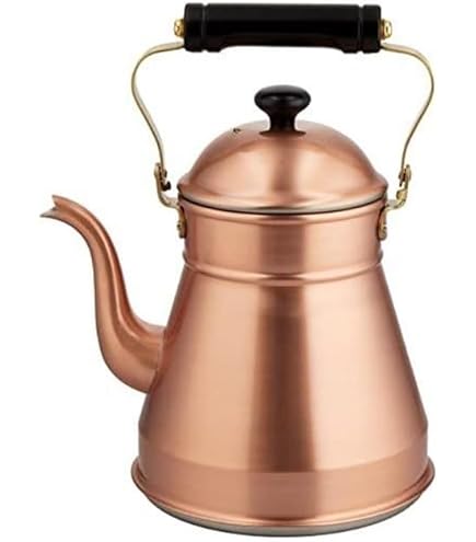 Amazon | 食楽工房 IH対応 銅製鎚目コーヒーサーバーケトル 0.8L