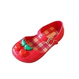 Hzjundasi ベビー ガールズ アンチスリップ 通気性のある チェリー カジュアル 柔らかい ゼリー 靴 幼児 子供たち ビーチ サンダル 雨 ブーツ