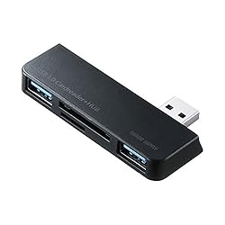 サンワサプライ SurfacePro専用カードリーダー付USBハブ 2ポート ADR-3SSDUBKK