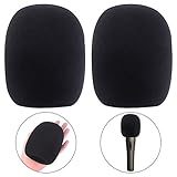 KUUQA 2個 マイクスポンジ 風防 マイク スポンジ ガンマイク用 ウインドスクリーン マイク風防 マイクカバー スポンジ ビデオ撮影 内径35mm/40mm/45mm選択可能 黒(全長105mm×内径45mm)
