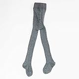 (グレェド) Groedo キッズ タイツ 縄編み グレー サイズ 7-8 ( 130 ) オーガニックコットン