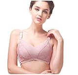 (チェリーレッド) CherryRed レディース ファッション マタニティ ブラジャー Bra 授乳ブラ 授乳ブラジャー 妊娠初期 産前 産後 授乳兼用 大人 レース ノーワイヤー 薄手 ストラップ