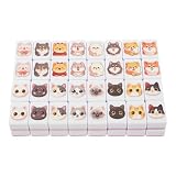 HAKIDZEL 64個のマッチング麻雀タイル：マッチングゲームブロックセット - かわいいペットをテーマにした麻雀ブロック 24mm/0.94インチ - 動物ボードゲーム