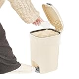 VECELO ゴミ箱 ペダル付き 塵箱 8L/10L/15L/20L フタ付き ダストボックス 軽量 大容量 ごみ袋が見えない トイレ 洗面所 オフィス インテリア コンパクト バスルーム