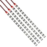 MOCOYEE 車用 LEDテープライト 正面発光 12V 30cm 15連 防水 切断可能 両面テープ バイクライトテープ 高輝度 4本 ホワイト