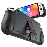 NEWDERY Switch 充電器 スイッチ バッテリーケース nintendo Switch OLED用 バッテリーカバー Switch用 アクセサリー 充電ドック 保護ケース 全面保護 耐衝撃 着脱簡単 Nintendo Switch＆Switch OLED対応 ブラック