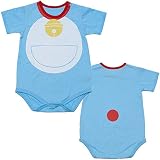 【本体綿100％】2017年 夏物 天竺 ドラえもん 天竺 なりきり 半袖ロンパス ロンパースタイル DORAEMON サックス◇80cm