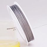 SODIAL(R) タイガーテール　ビーディングワイヤー クラフトワイヤー - 80 m/ 0.45mm/ シルバー