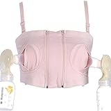 Abusun 授乳ブラ 授乳ブラジャー マタニティブラ・ハーフトップ マタニティ下着 綿 授乳期間カスタム 産前と産後に対応 （搾乳器が別売り） (L, ピンク)