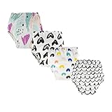 (ビッグエレファント) Big Elephant　キッズ　女の子　男の子　下着　落書き　もり　ライン　キッズパンツ　ブリーフ　トレーニングパンツ　四色セット　80　90　100　110　9か月-3歳　