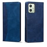 Torske と互換性のある Moto G64 5G スマホケース 適合 moto g64y 5G ケース 手帳型 のために モトローラG64y カバー 内蔵マグネット開閉式 ベルトなし カードポケット に適合する Moto G64 5G ケース 防水 折り畳み式 横置き機能 便利 向けの モトローラ G64 ケース コンパチ Motorola G64 5G 手帳型ケース (ブルー)